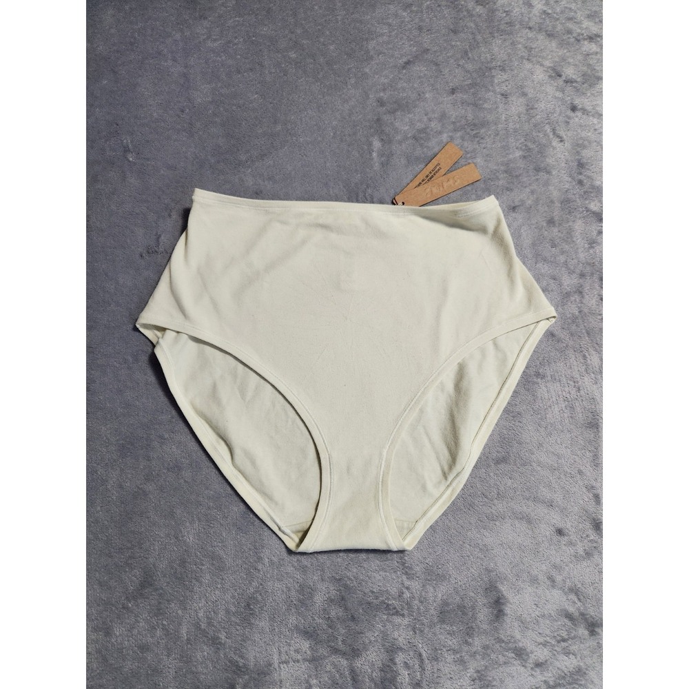 New Skims Cotton Jersey Full Brief Panty XL Bone Cream White Underwear NWT
